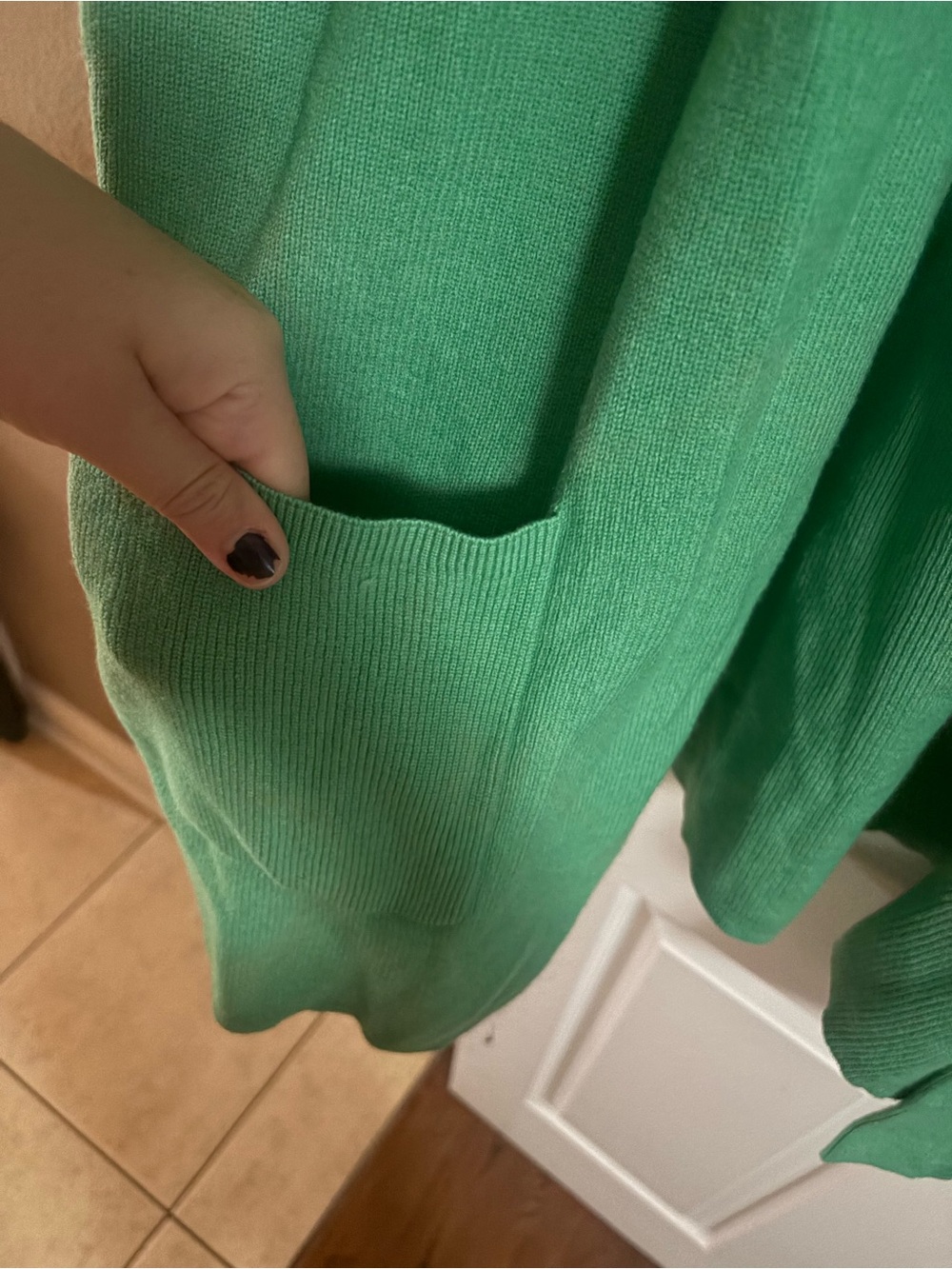 J. Jill Emerald Green Open-Front Knit Cardigan - Picture 4 of 5